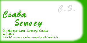 csaba semsey business card